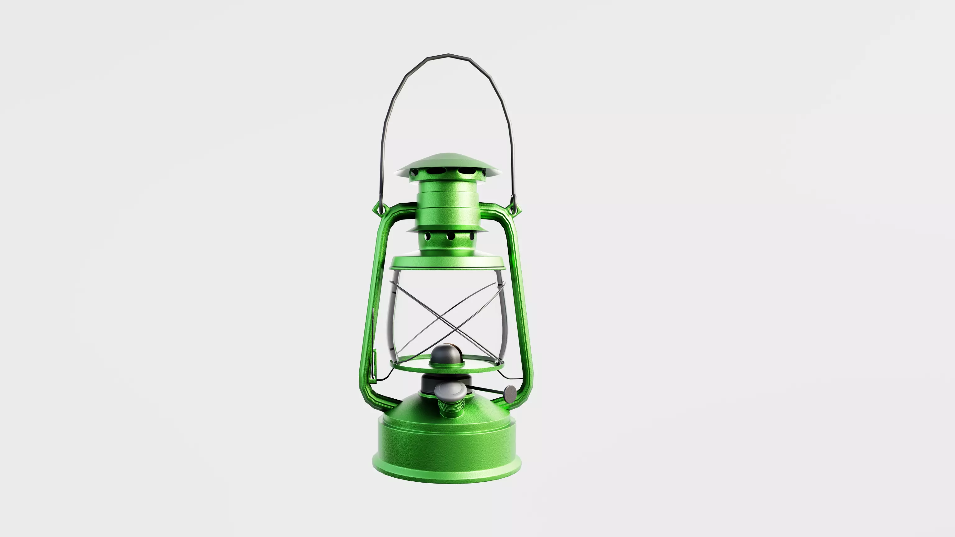 Realistic Vintage Oil Lantern 3D Model Free 3D model