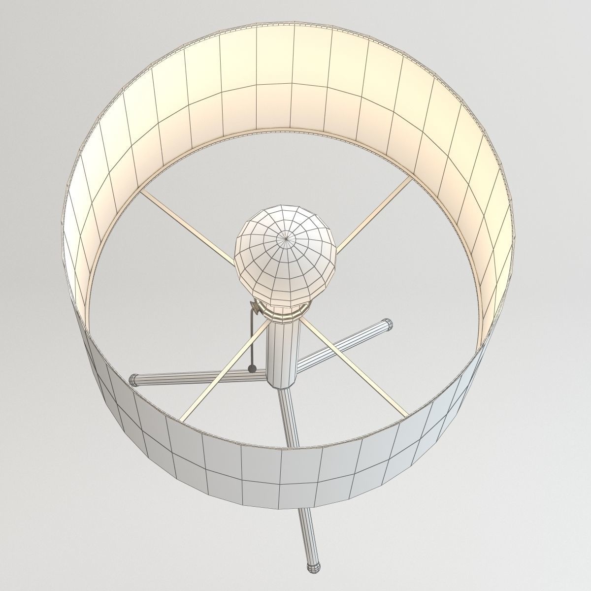 Adesso Tempo Floor and Table Lamp Low-poly 3D model_5