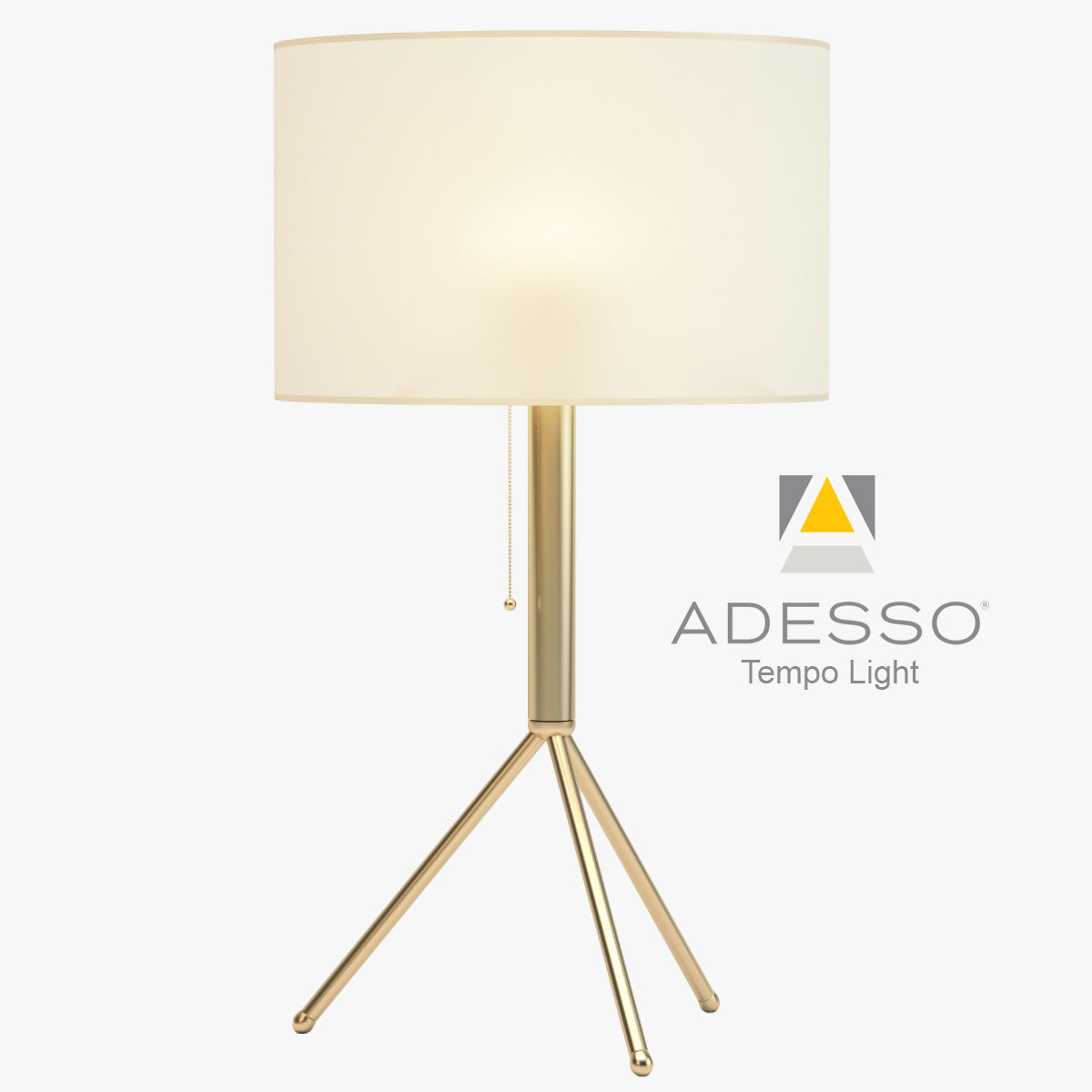 Adesso Tempo Floor and Table Lamp Low-poly 3D model_1