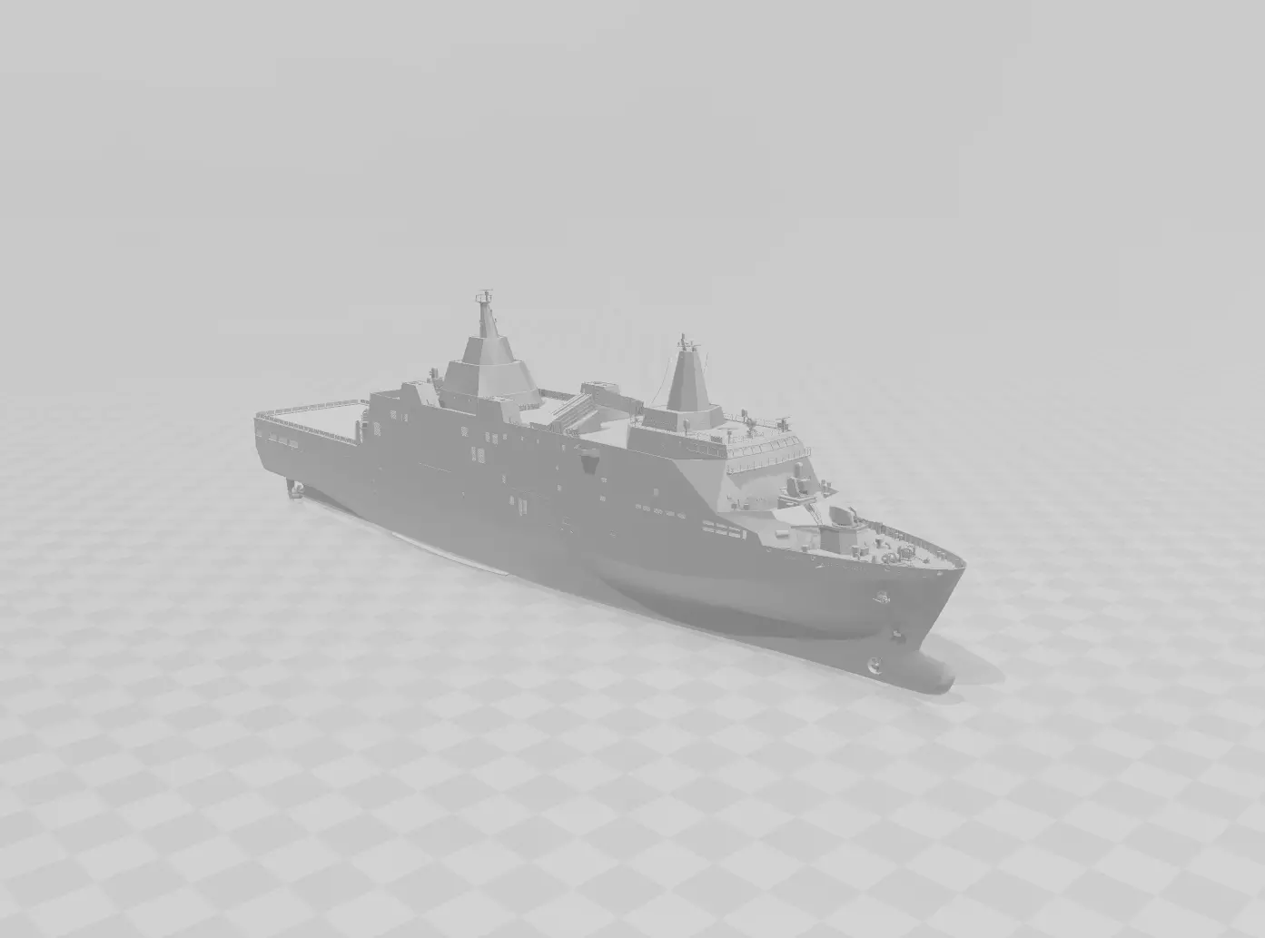 ROC Navy Yushan-class landing platform dock 3D print model