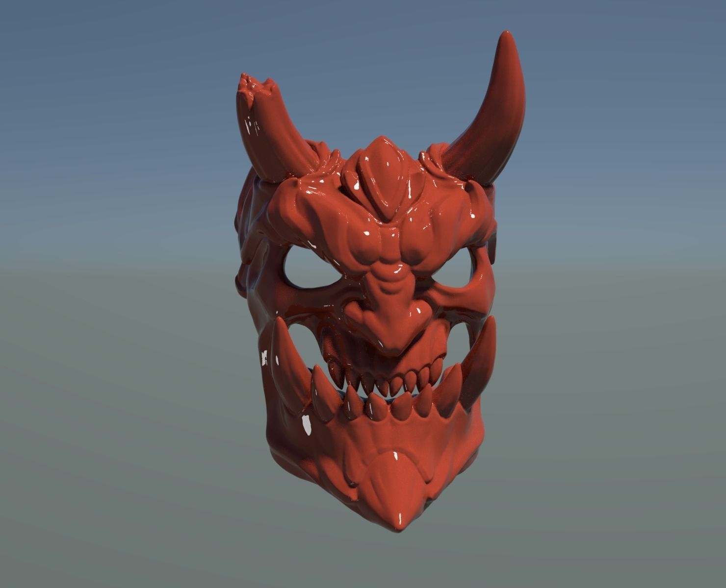 Demon Mask 2 3D print model_7