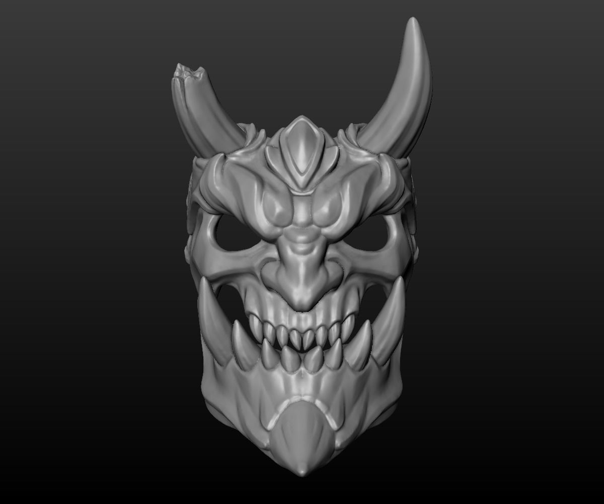 Demon Mask 2 3D print model_12