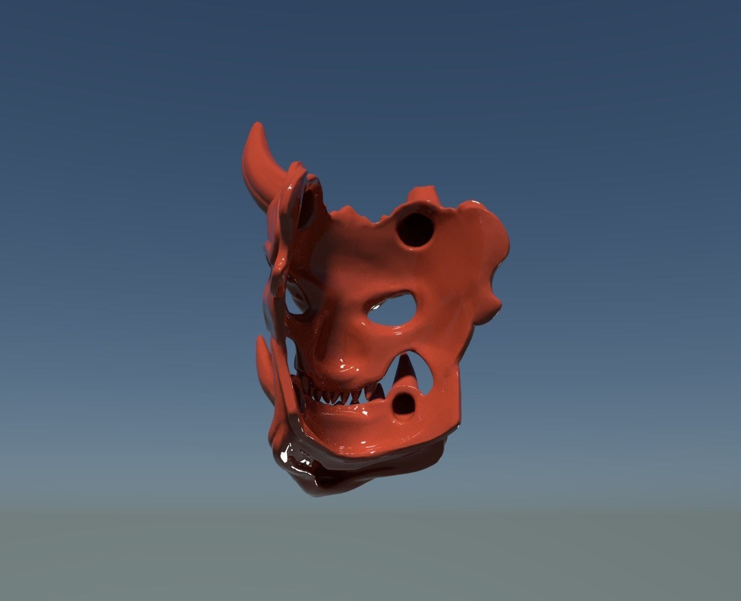 Demon Mask 2 3D print model_9
