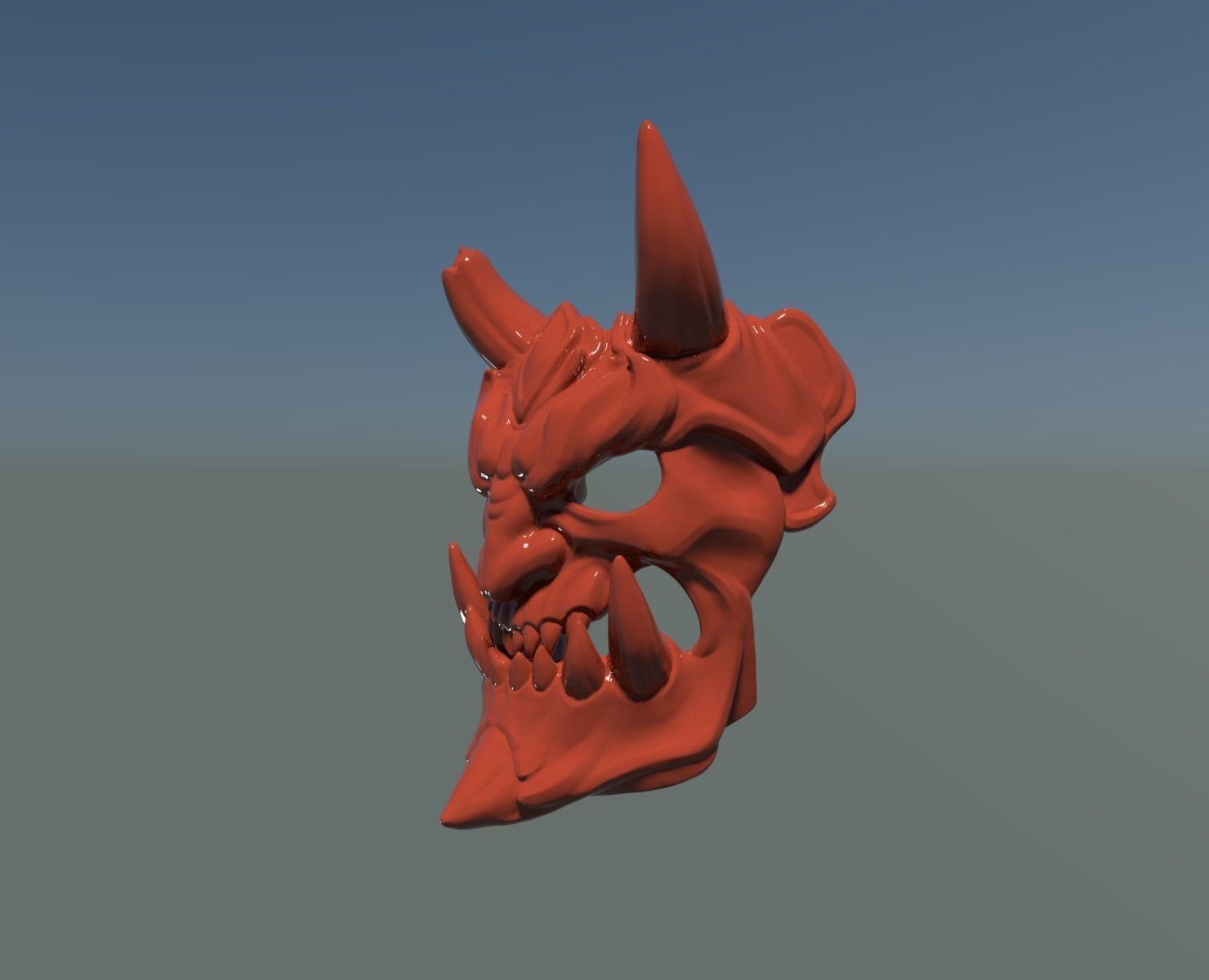 Demon Mask 2 3D print model_8