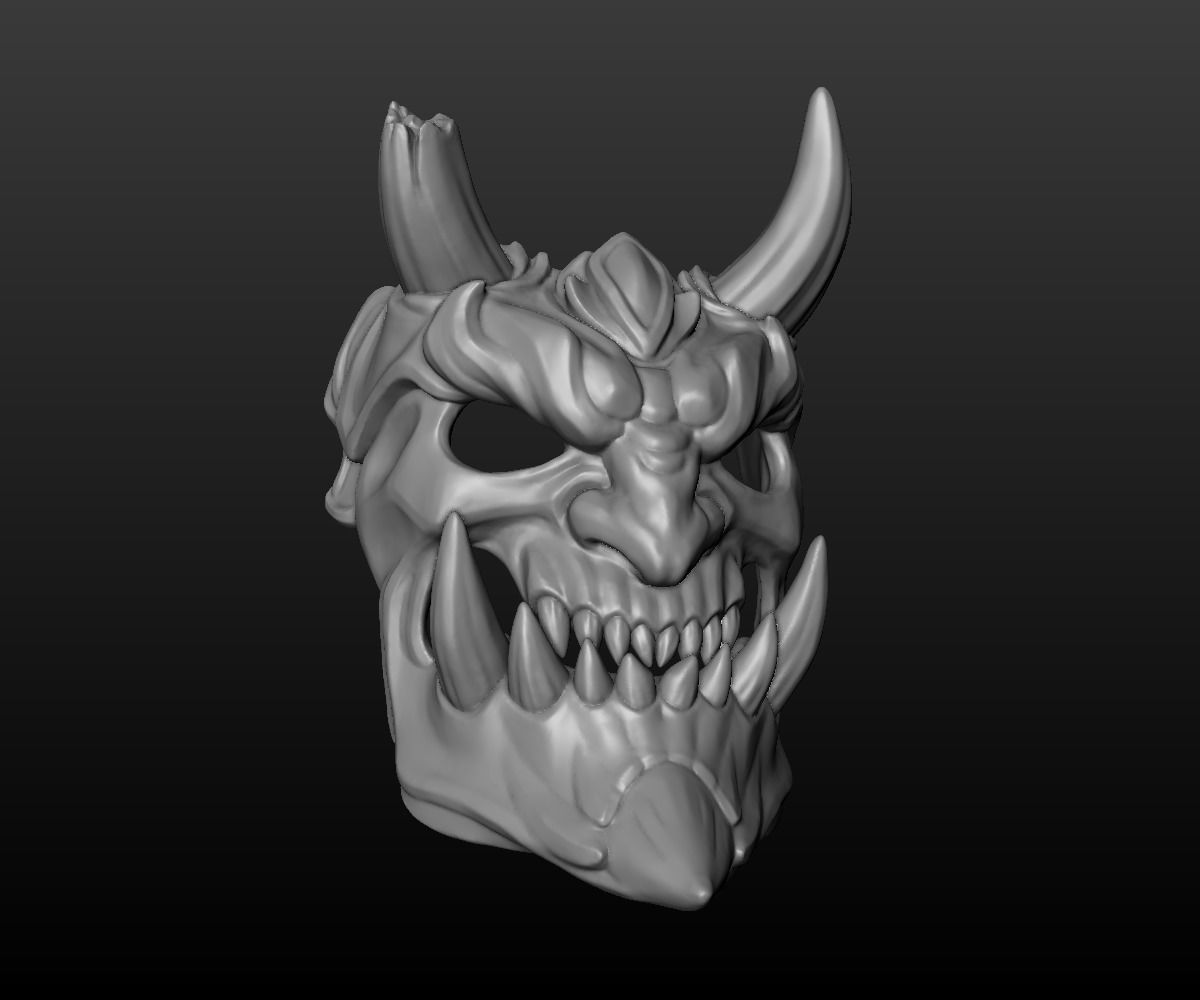 Demon Mask 2 3D print model_11