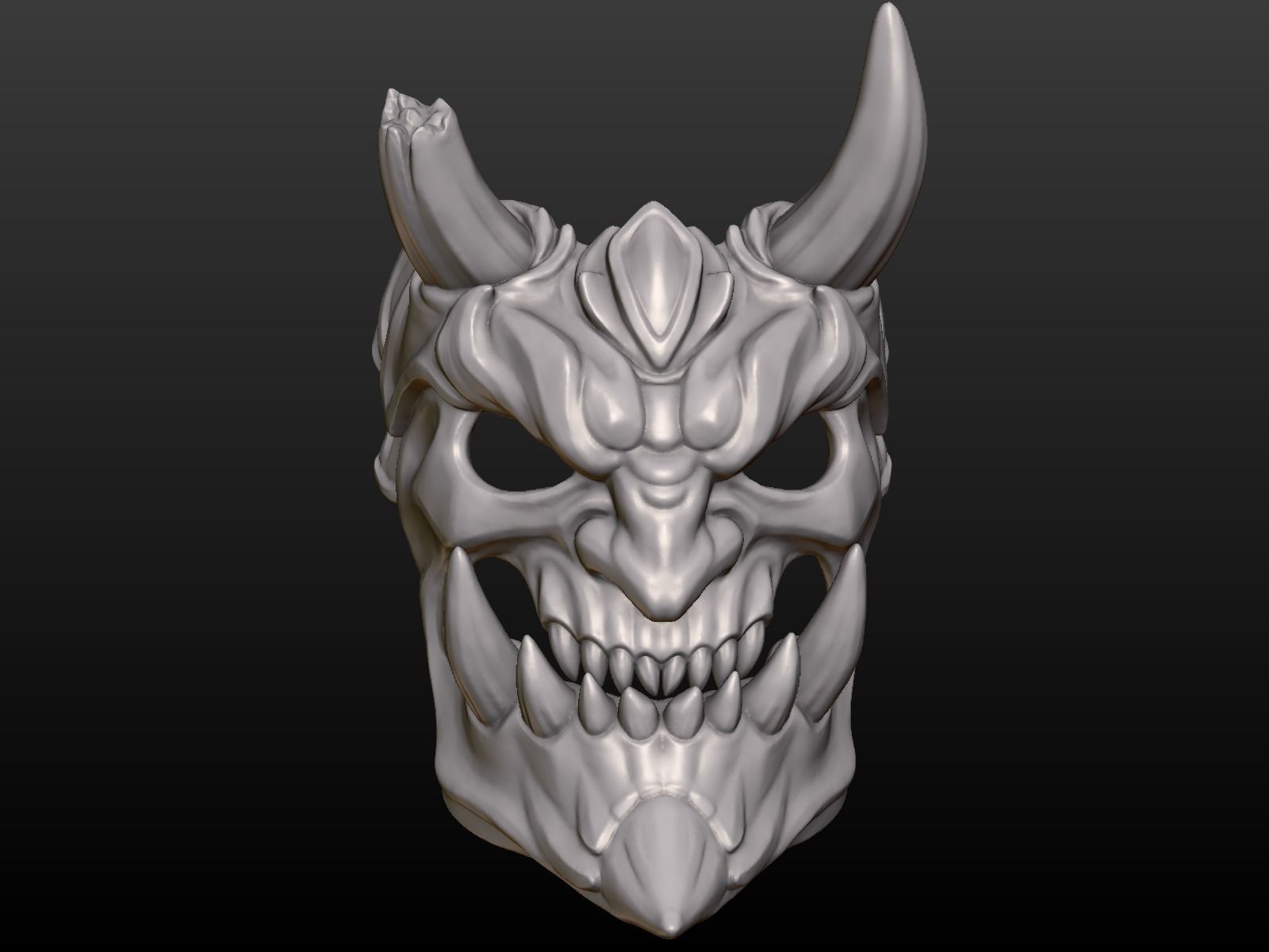 Demon Mask 2 3D print model_4