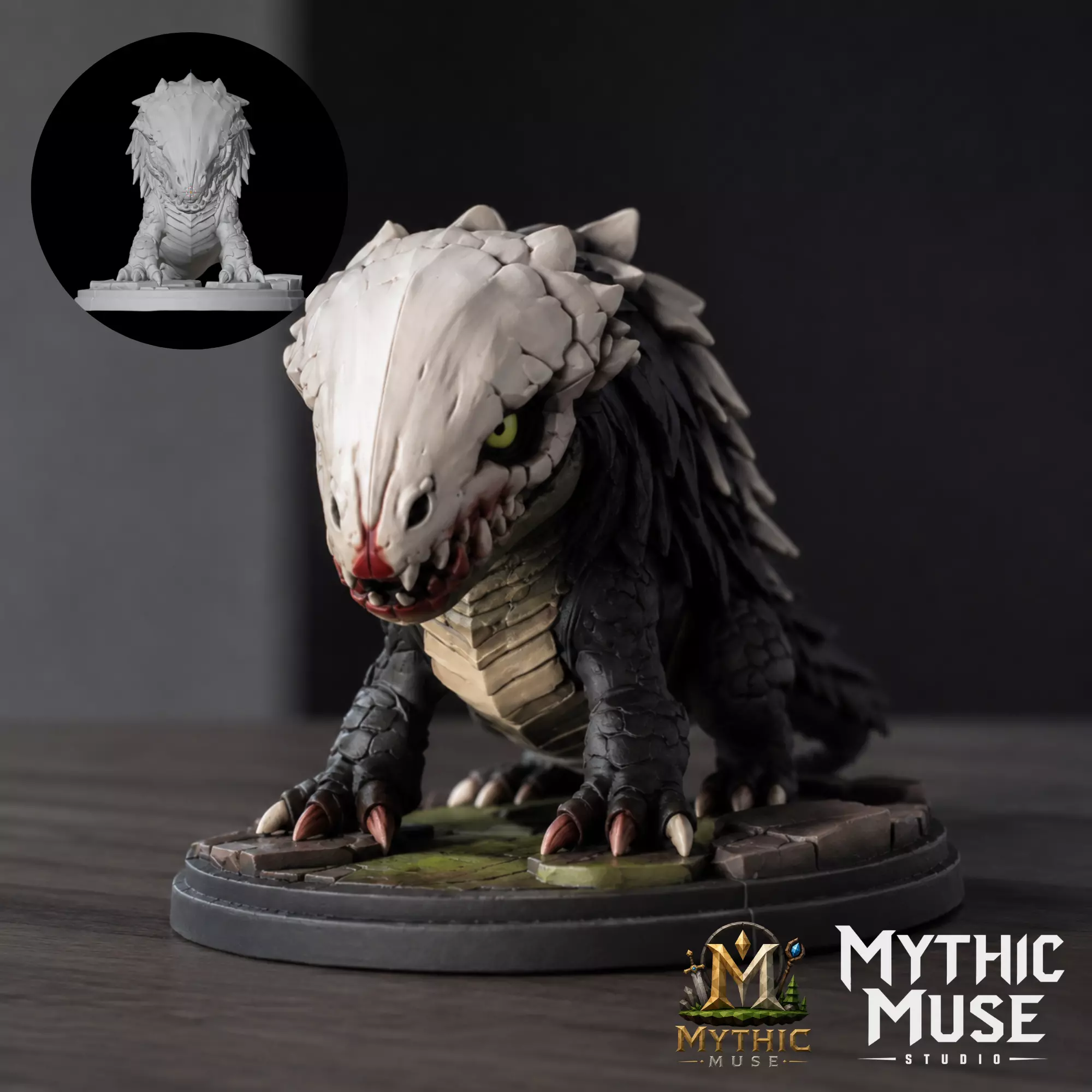 SCP 682 Fan Art STL File for 3D Printing 3D print model