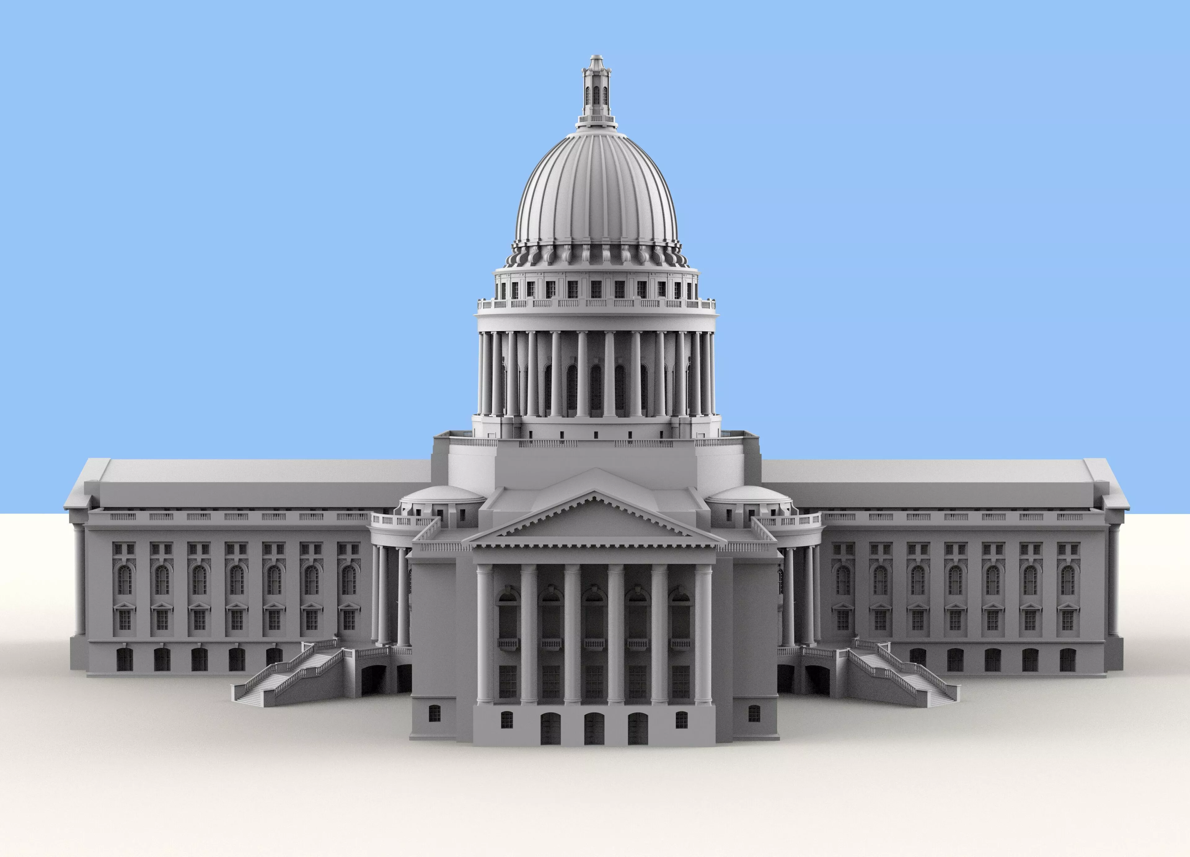 Wisconsin State Capitol Building 3D Print Model STL 3D print model