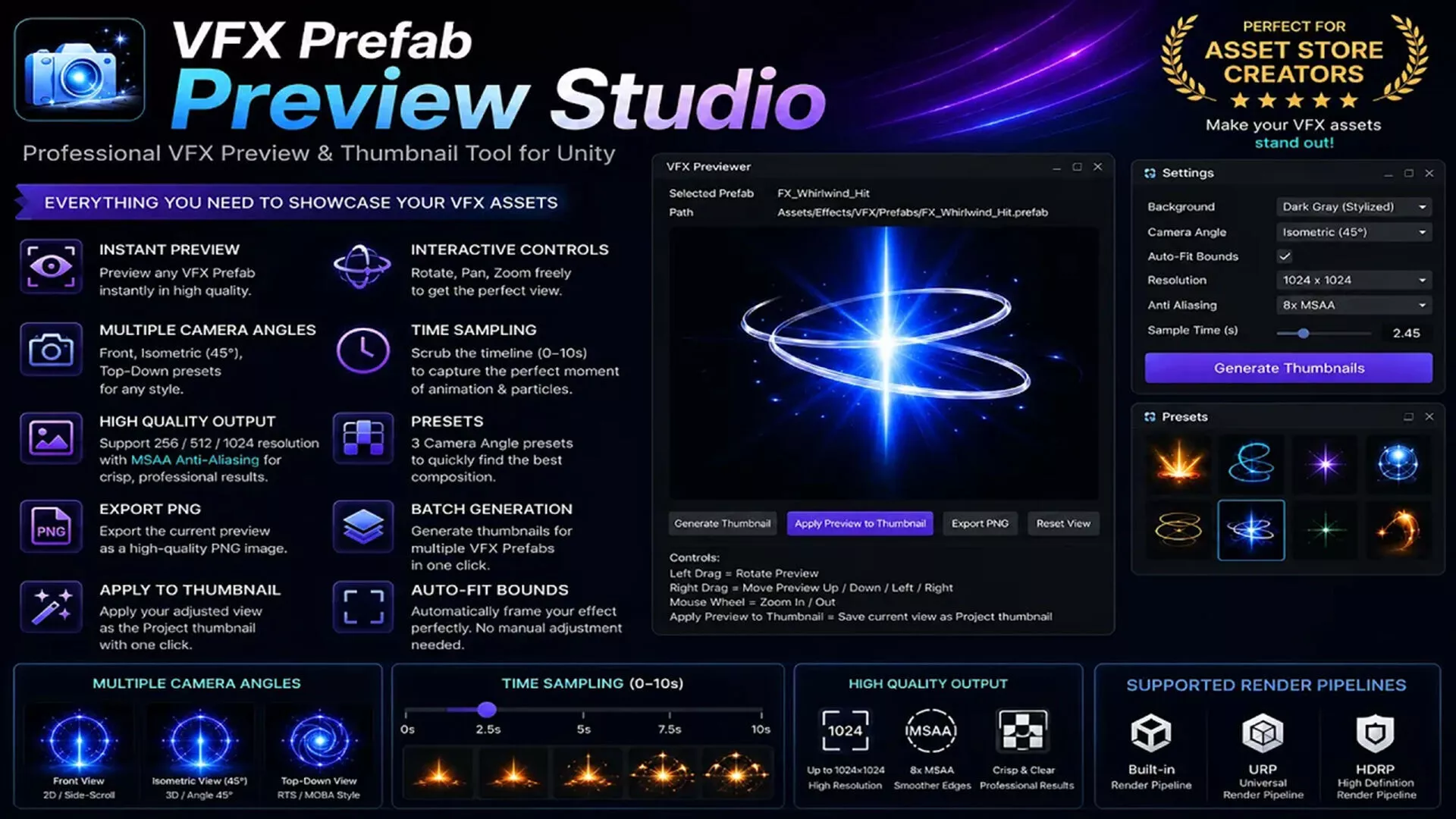 Unity VFX Prefab Preview Studio 3D model