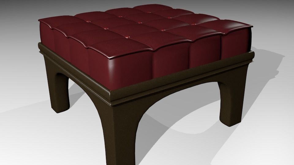 Fancy stool 3D model_3
