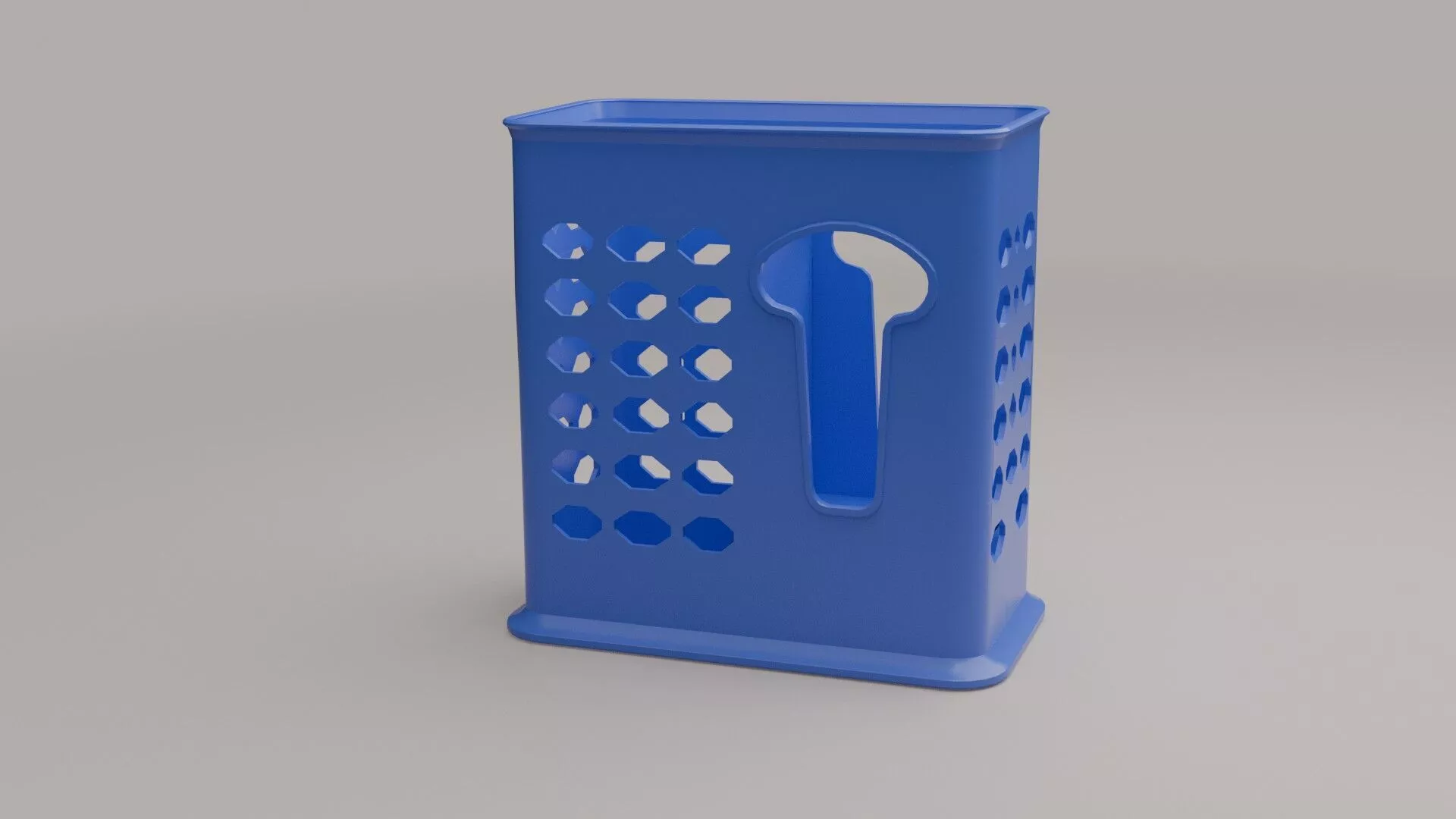 Blue Hollow Plastic chopsticks box Free 3D model