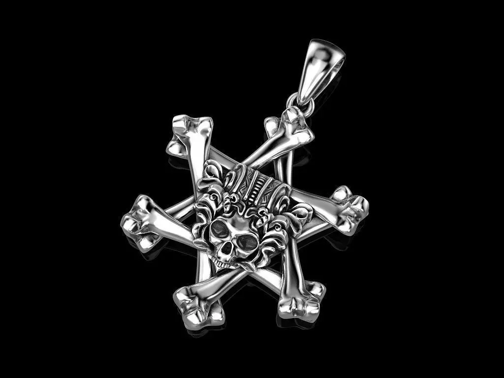 Skull pendant 3D print model_0