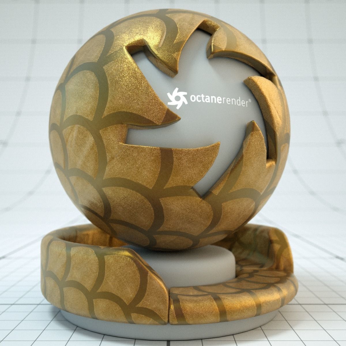4 PBR Golden Fabric Maps Texture_3