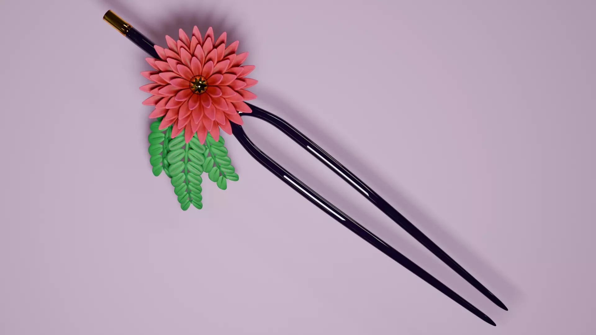Japanese Hairpin KANZASHI 3D model