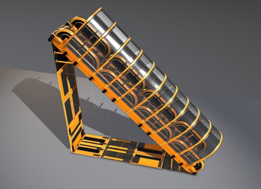 Modular Sci-Fi Stairs - Package - All Available Textures  Low-poly 3D model_134