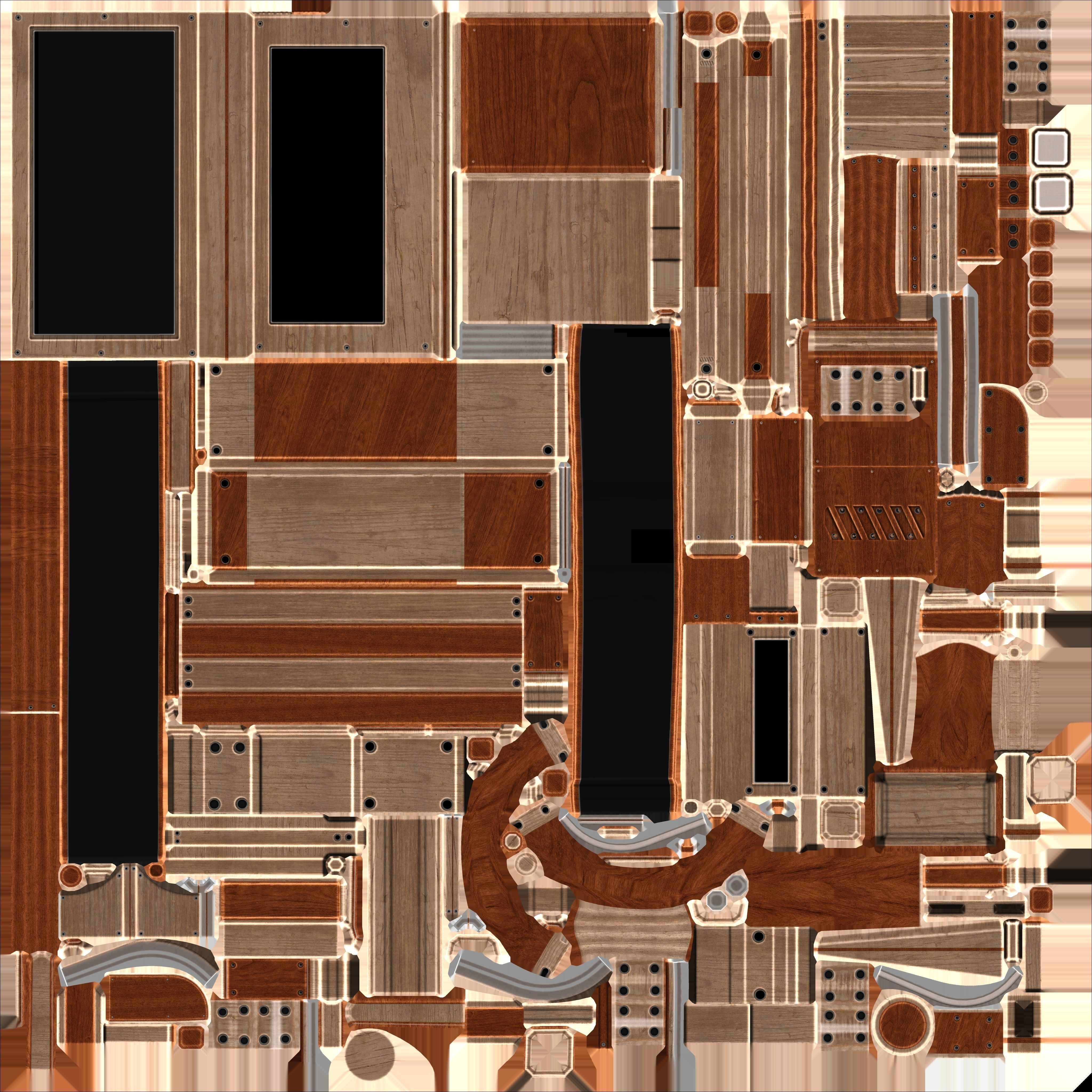 Modular Sci-Fi Stairs - Package - All Available Textures  Low-poly 3D model_300