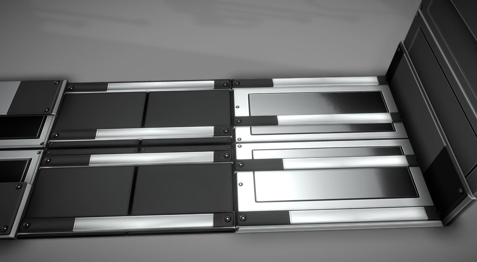 Modular Sci-Fi Stairs - Package - All Available Textures  Low-poly 3D model_64