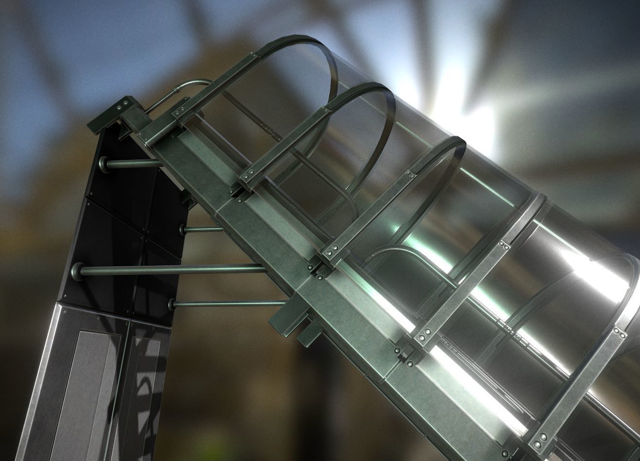 Modular Sci-Fi Stairs - Package - All Available Textures  Low-poly 3D model_173