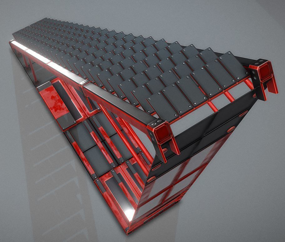 Modular Sci-Fi Stairs - Package - All Available Textures  Low-poly 3D model_176