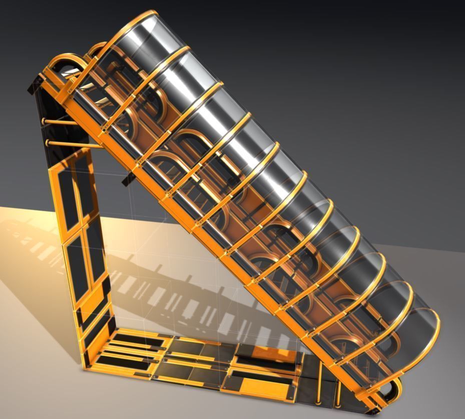 Modular Sci-Fi Stairs - Package - All Available Textures  Low-poly 3D model_209