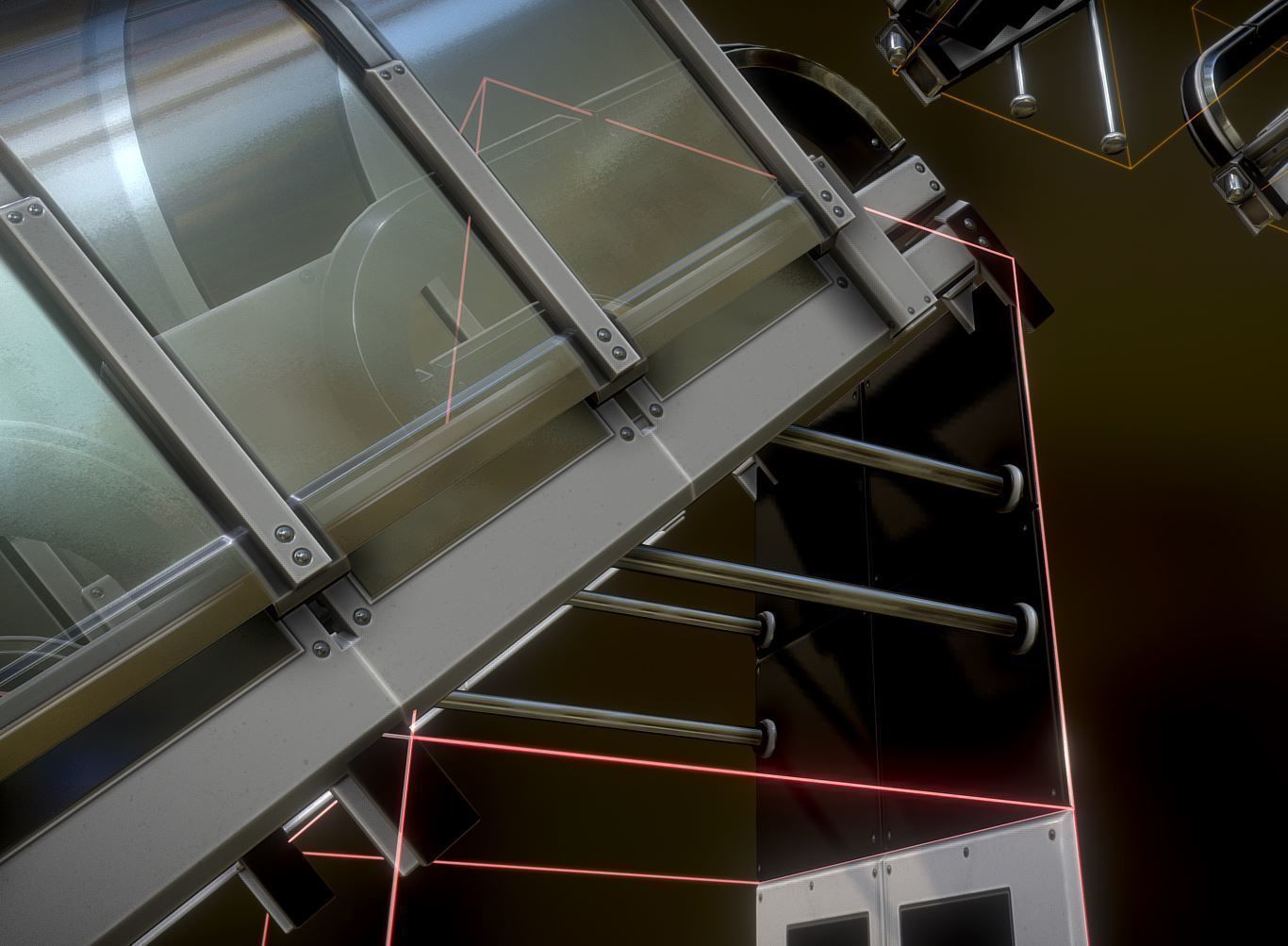 Modular Sci-Fi Stairs - Package - All Available Textures  Low-poly 3D model_22