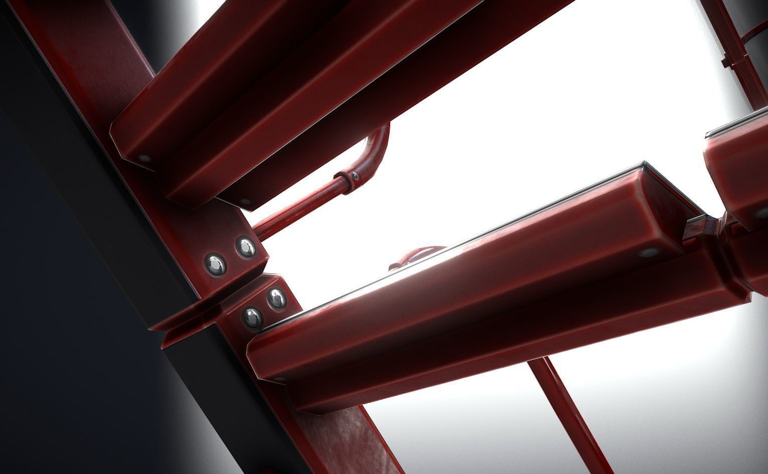 Modular Sci-Fi Stairs - Package - All Available Textures  Low-poly 3D model_87