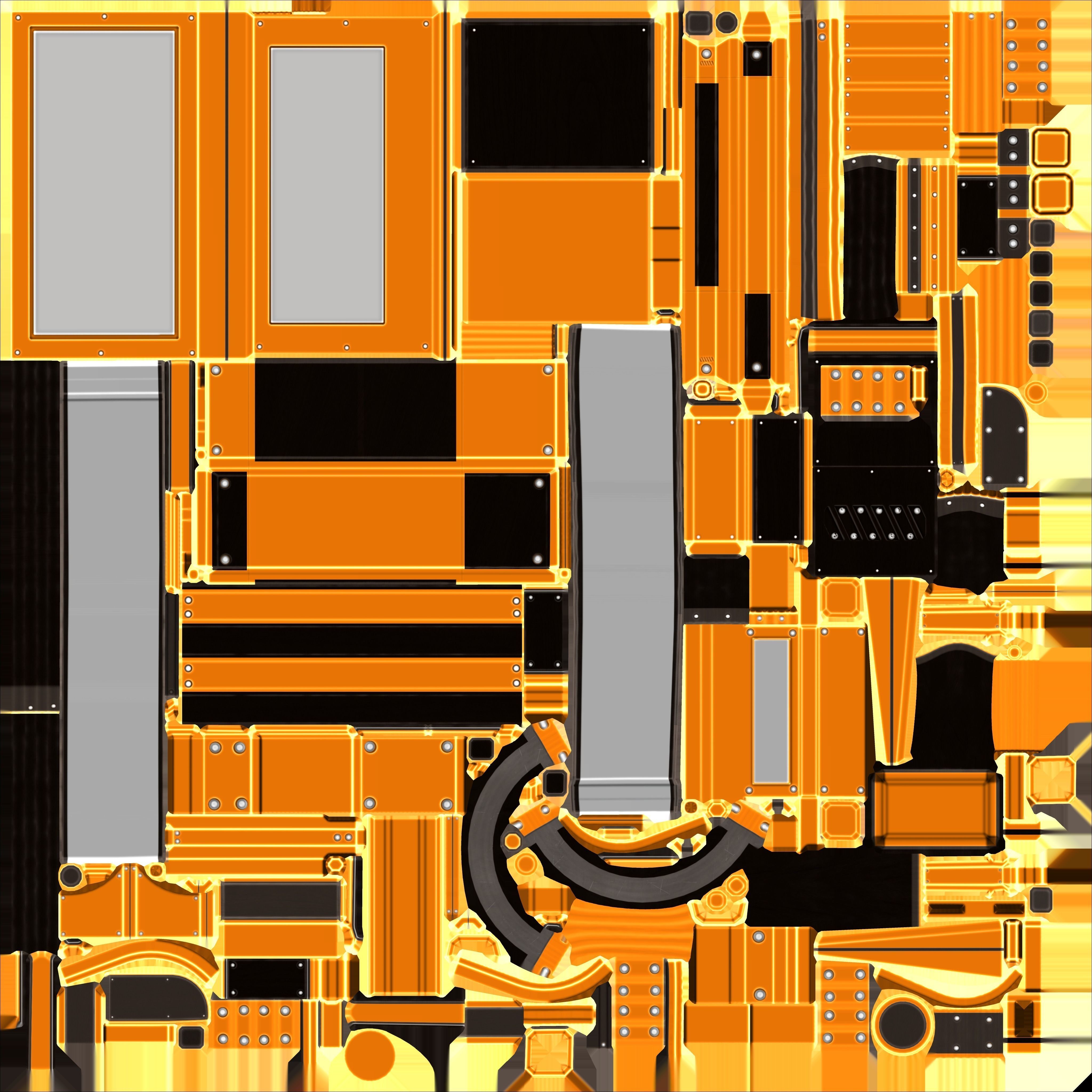 Modular Sci-Fi Stairs - Package - All Available Textures  Low-poly 3D model_296