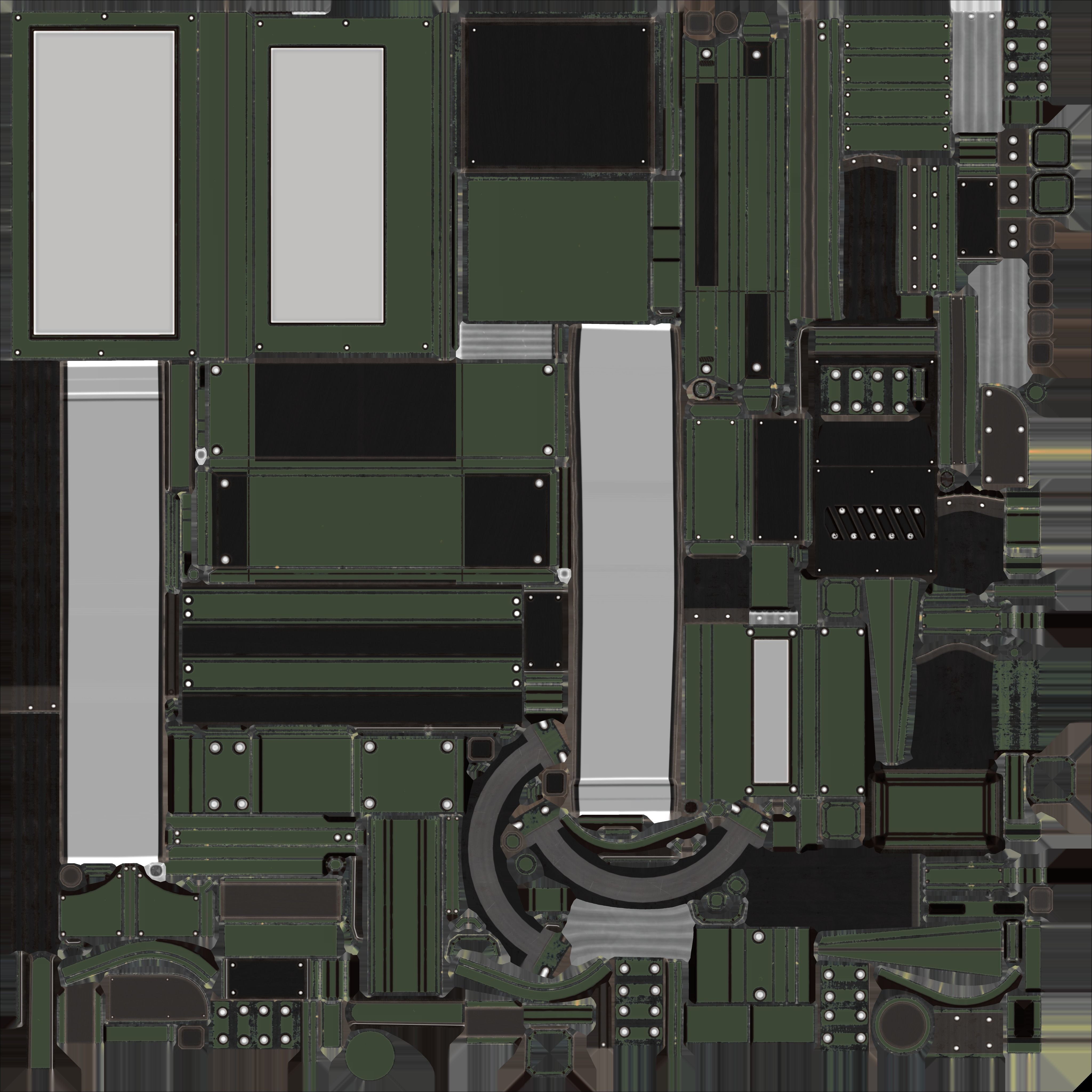 Modular Sci-Fi Stairs - Package - All Available Textures  Low-poly 3D model_298