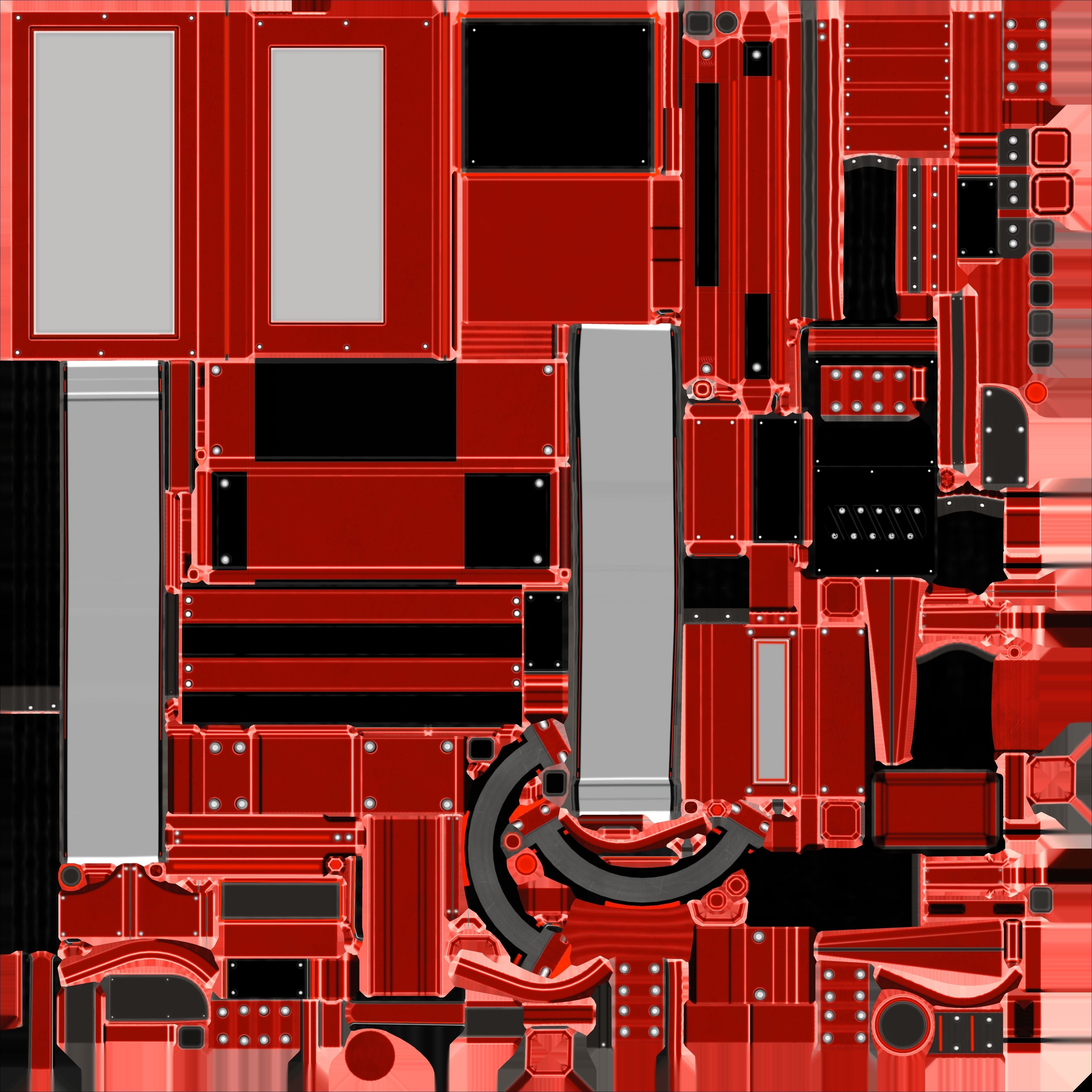 Modular Sci-Fi Stairs - Package - All Available Textures  Low-poly 3D model_297