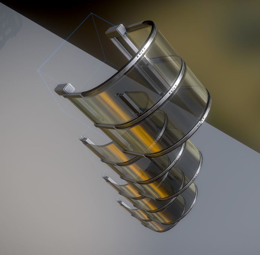 Modular Sci-Fi Stairs - Package - All Available Textures  Low-poly 3D model_24