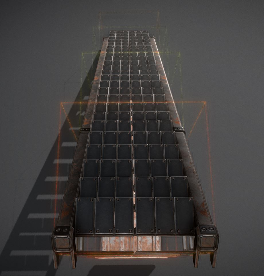Modular Sci-Fi Stairs - Package - All Available Textures  Low-poly 3D model_146