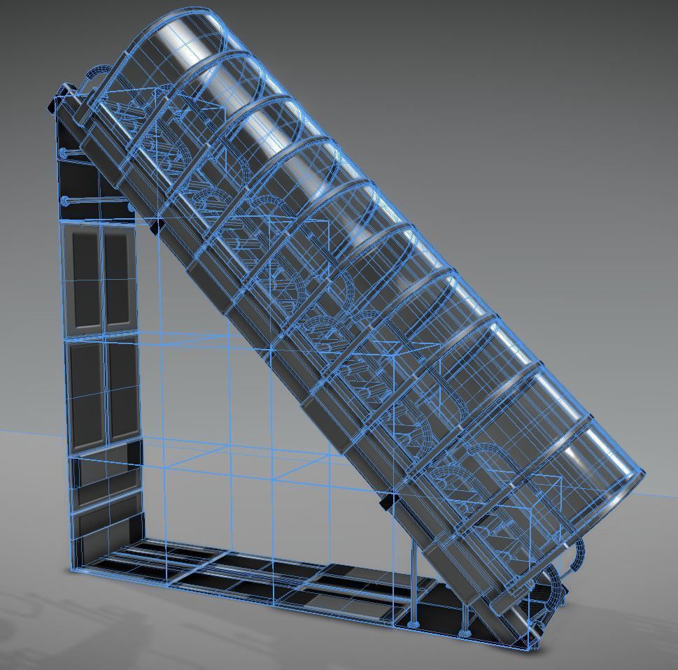 Modular Sci-Fi Stairs - Package - All Available Textures  Low-poly 3D model_67