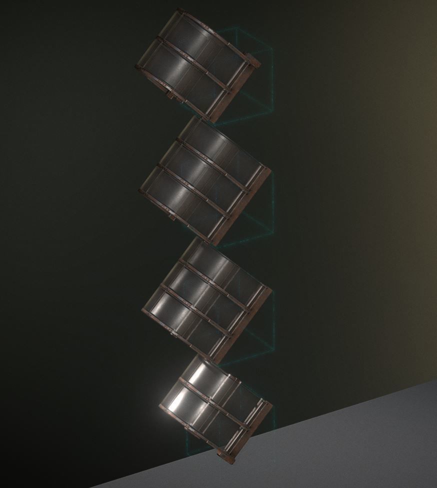 Modular Sci-Fi Stairs - Package - All Available Textures  Low-poly 3D model_218