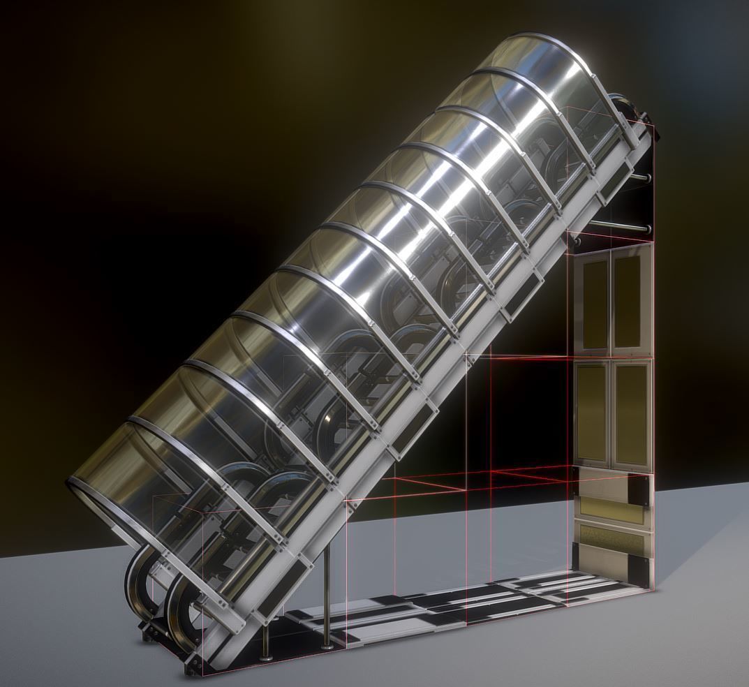 Modular Sci-Fi Stairs - Package - All Available Textures  Low-poly 3D model_34