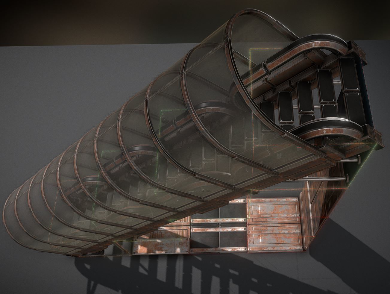 Modular Sci-Fi Stairs - Package - All Available Textures  Low-poly 3D model_196