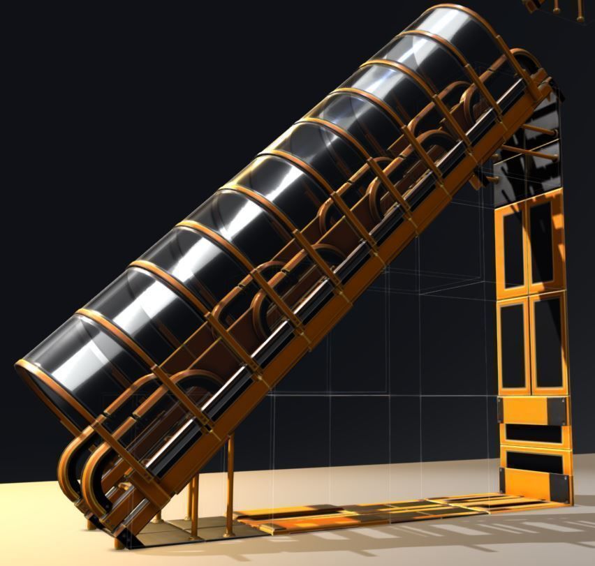 Modular Sci-Fi Stairs - Package - All Available Textures  Low-poly 3D model_219