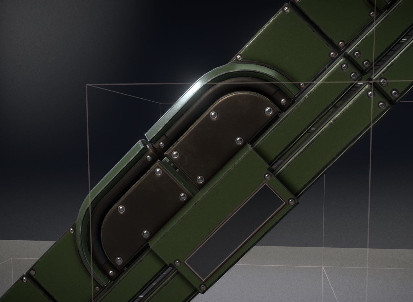 Modular Sci-Fi Stairs - Package - All Available Textures  Low-poly 3D model_136
