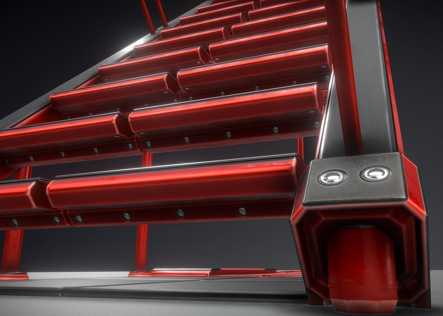 Modular Sci-Fi Stairs - Package - All Available Textures  Low-poly 3D model_223