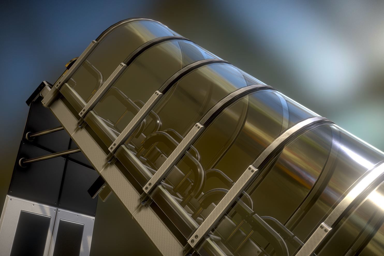 Modular Sci-Fi Stairs - Package - All Available Textures  Low-poly 3D model_39