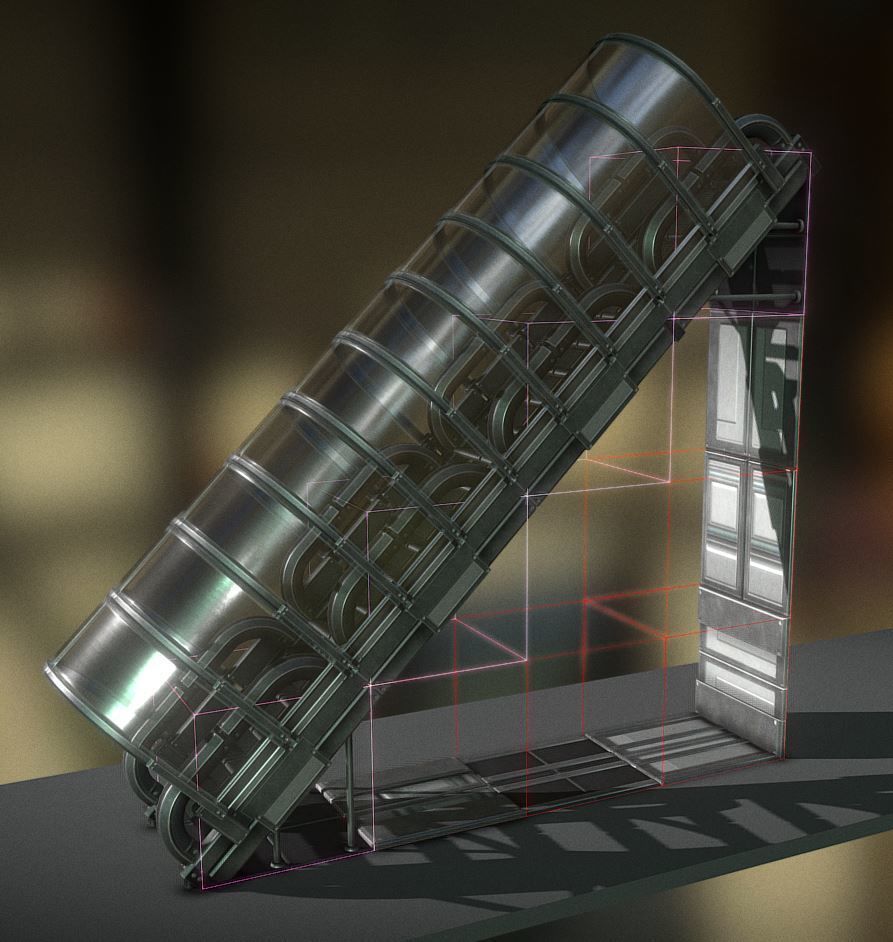 Modular Sci-Fi Stairs - Package - All Available Textures  Low-poly 3D model_240