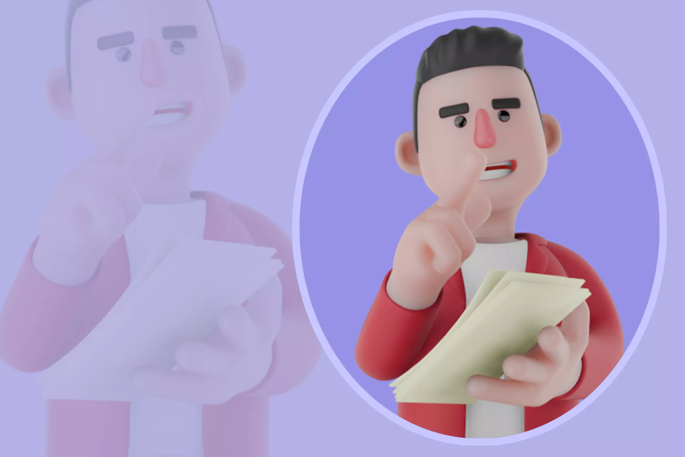 Stylized 3D Singer with Lyrics - Firm Gesture 3D model