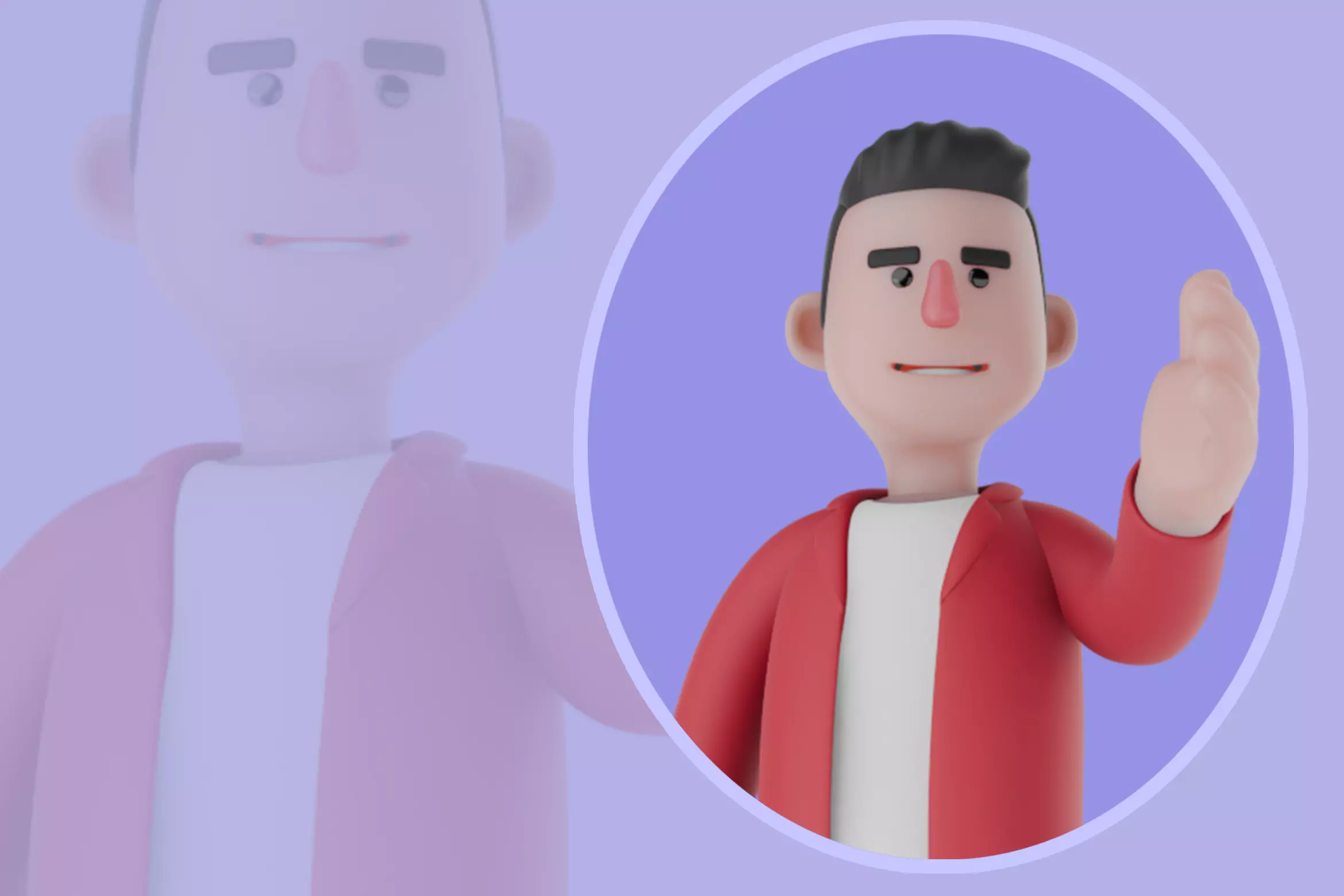 Stylized 3D Singer Greeting - Friendly Mic Pose 3D model