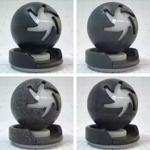 Dark Black Fabric Materials Leather