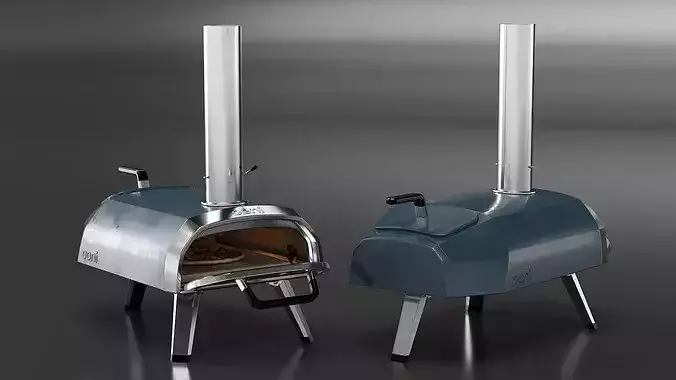 Ooni Outdoor Pizza Oven with Flame 3D model 3