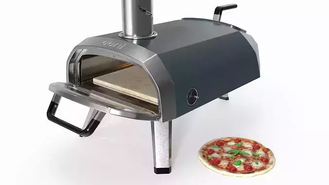 Ooni Outdoor Pizza Oven with Flame 3D model 6