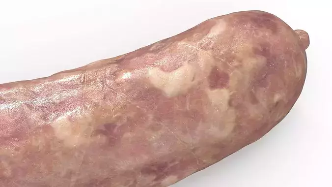 Natural Casing Meat Sausage Raw 3D model 5