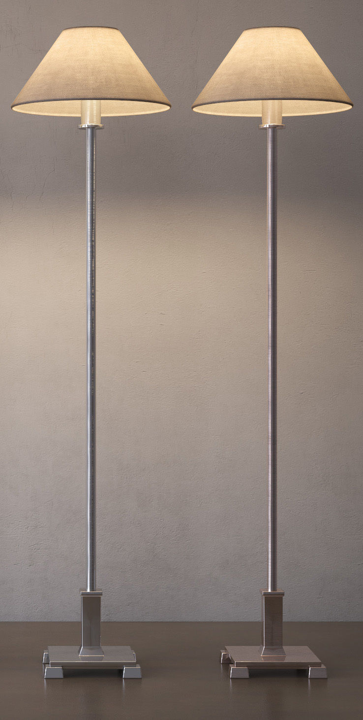 RH PETITE CANDLESTICK TABLE LAMP 3D model_2