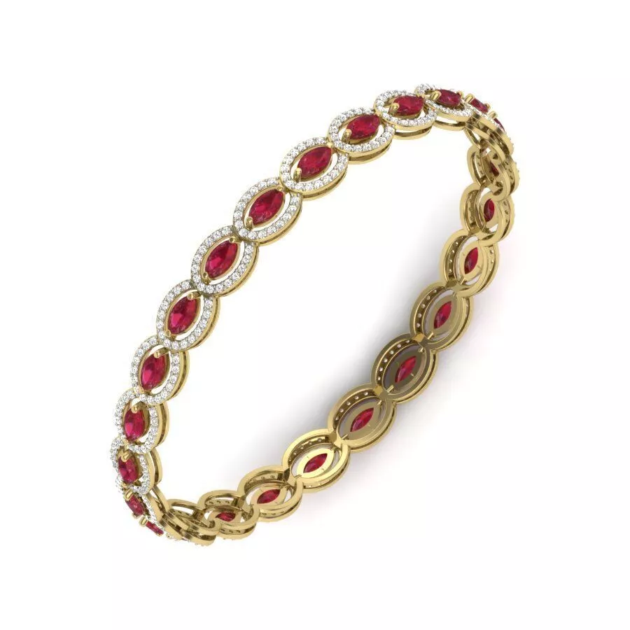 SILVER AND GOLD BANGLES 3D print model