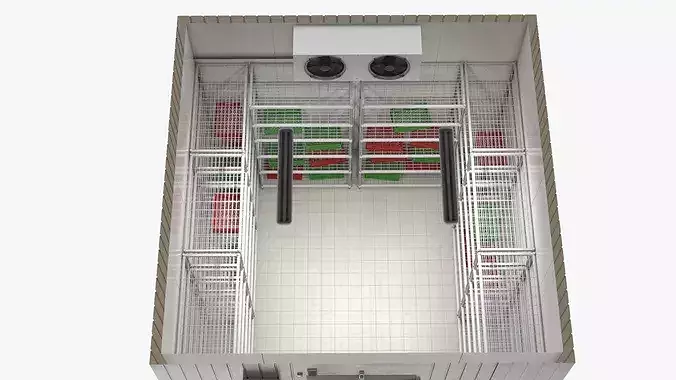 Food Grade Cold Chamber White 3D model 3