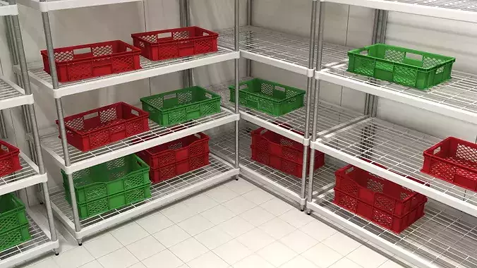 Food Grade Cold Chamber White 3D model 7